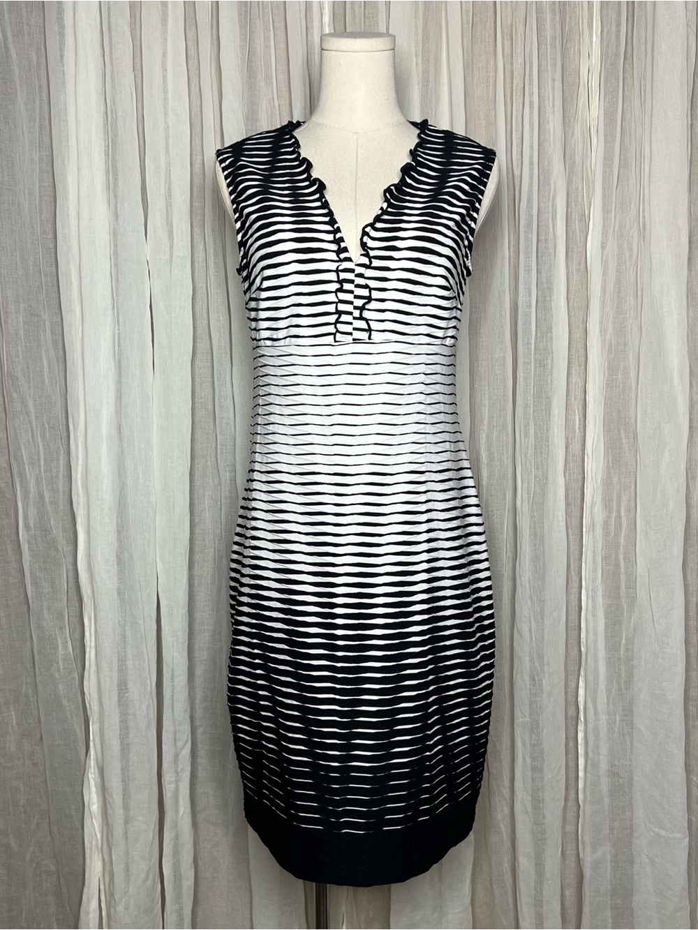 Joseph Ribkoff Black and White Bodycon Dress